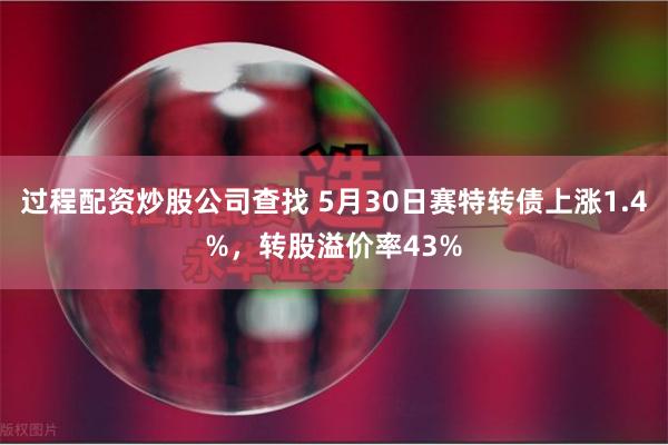 过程配资炒股公司查找 5月30日赛特转债上涨1.4%，转股溢价率43%