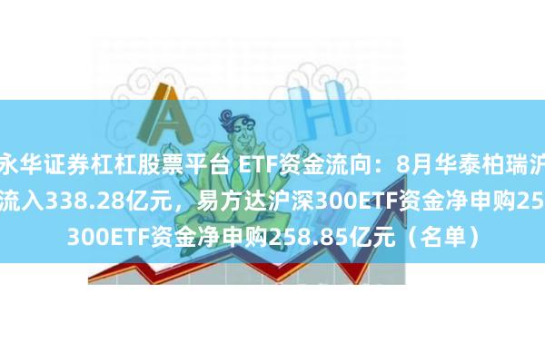 永华证券杠杠股票平台 ETF资金流向：8月华泰柏瑞沪深3