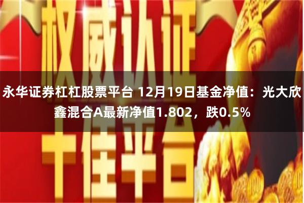 永华证券杠杠股票平台 12月19日基金净值：光大欣鑫混合